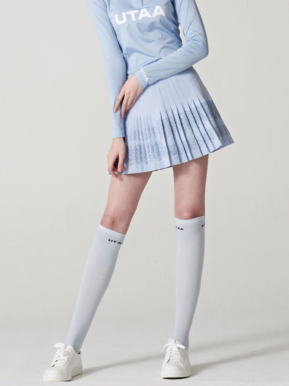 UTAA 2021-22FW Blended Fabrics Street Style Asymmetry Neon Color Sheer White X One Size - Image 14