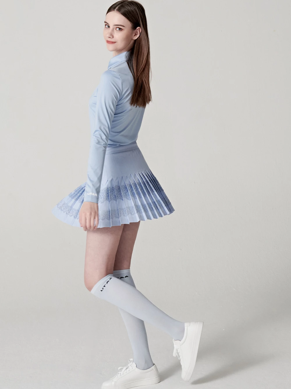 UTAA 2021-22FW Blended Fabrics Street Style Asymmetry Neon Color Sheer White X One Size - Image 15