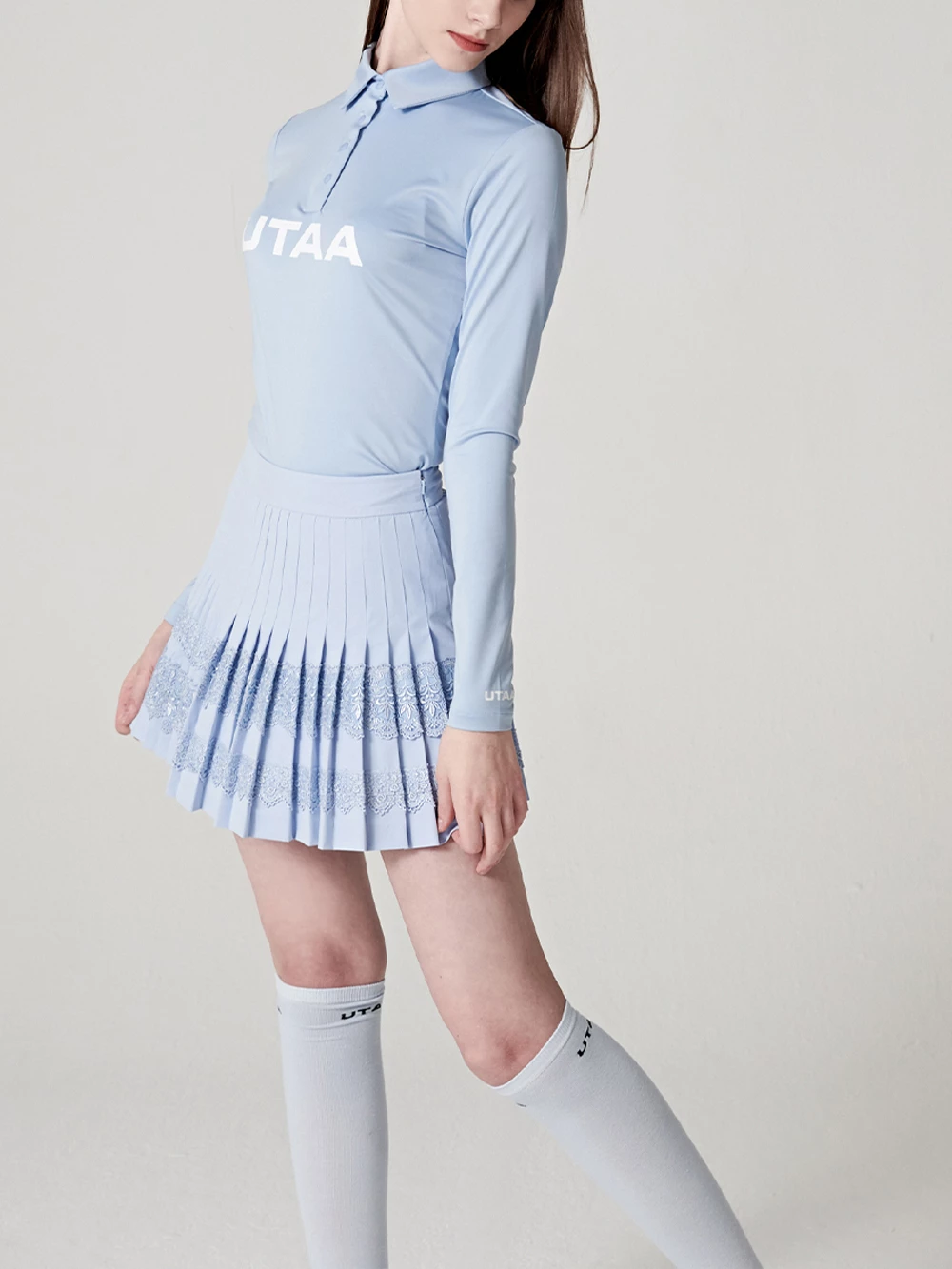 UTAA 2021-22FW Blended Fabrics Street Style Asymmetry Neon Color Sheer White X One Size - Image 16