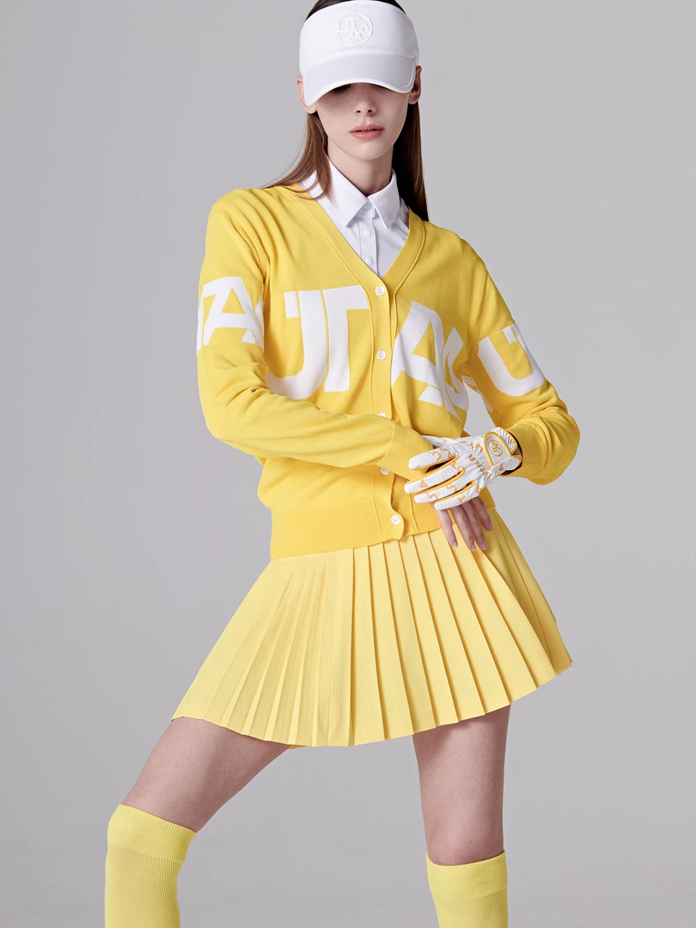 UTAA Blended Fabrics Street Style Oversized Co-ord Nylon Jacket Yellow X Xs - Image 4