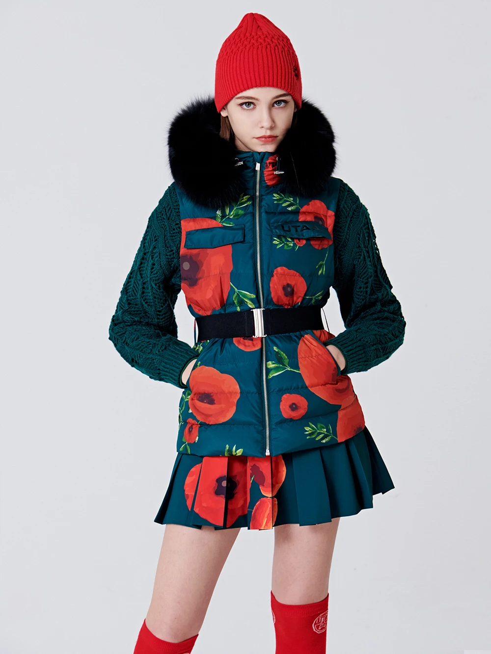 UTAA 2022-23FW Unisex Knit Hats (UA4GCF750YE UA4GCF750RD UA4GCF750BK) For Women Black (inventory Check) X One Size - Image 10