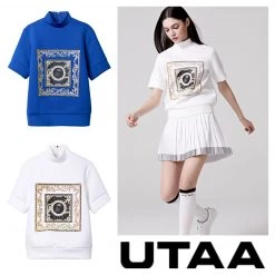 UTAA Blended Fabrics Street Style Oversized Asymmetry Neon Color White X S