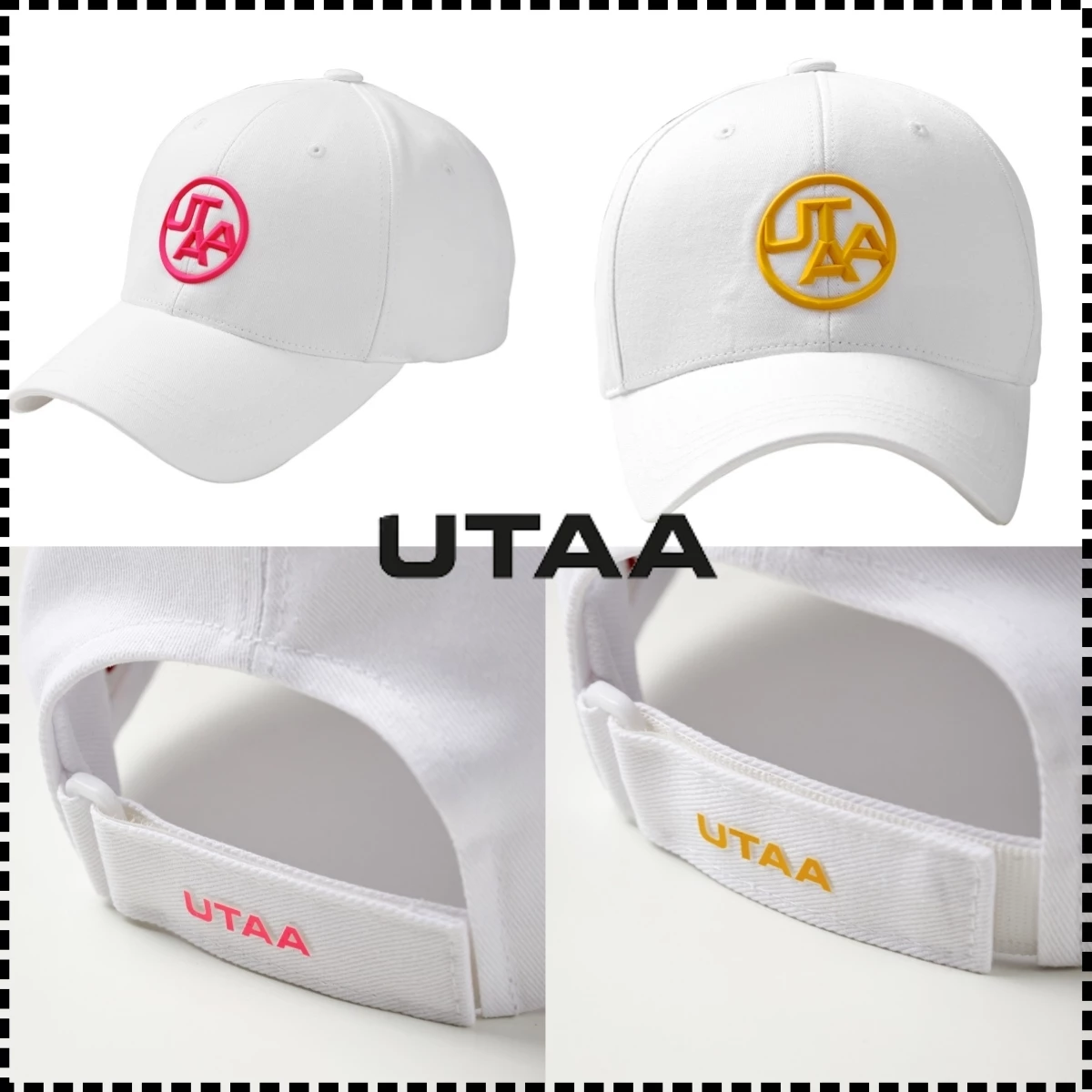 UTAA 2022-23FW Co-ord Neon Color Caps (UA0GCU119YE UA0GCU119PK) For Women Yellow (stock Check Required) X One Size