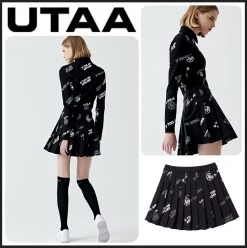UTAA 2022 SS Blended Fabrics Studded Street Style Asymmetry Loungewear Black X M