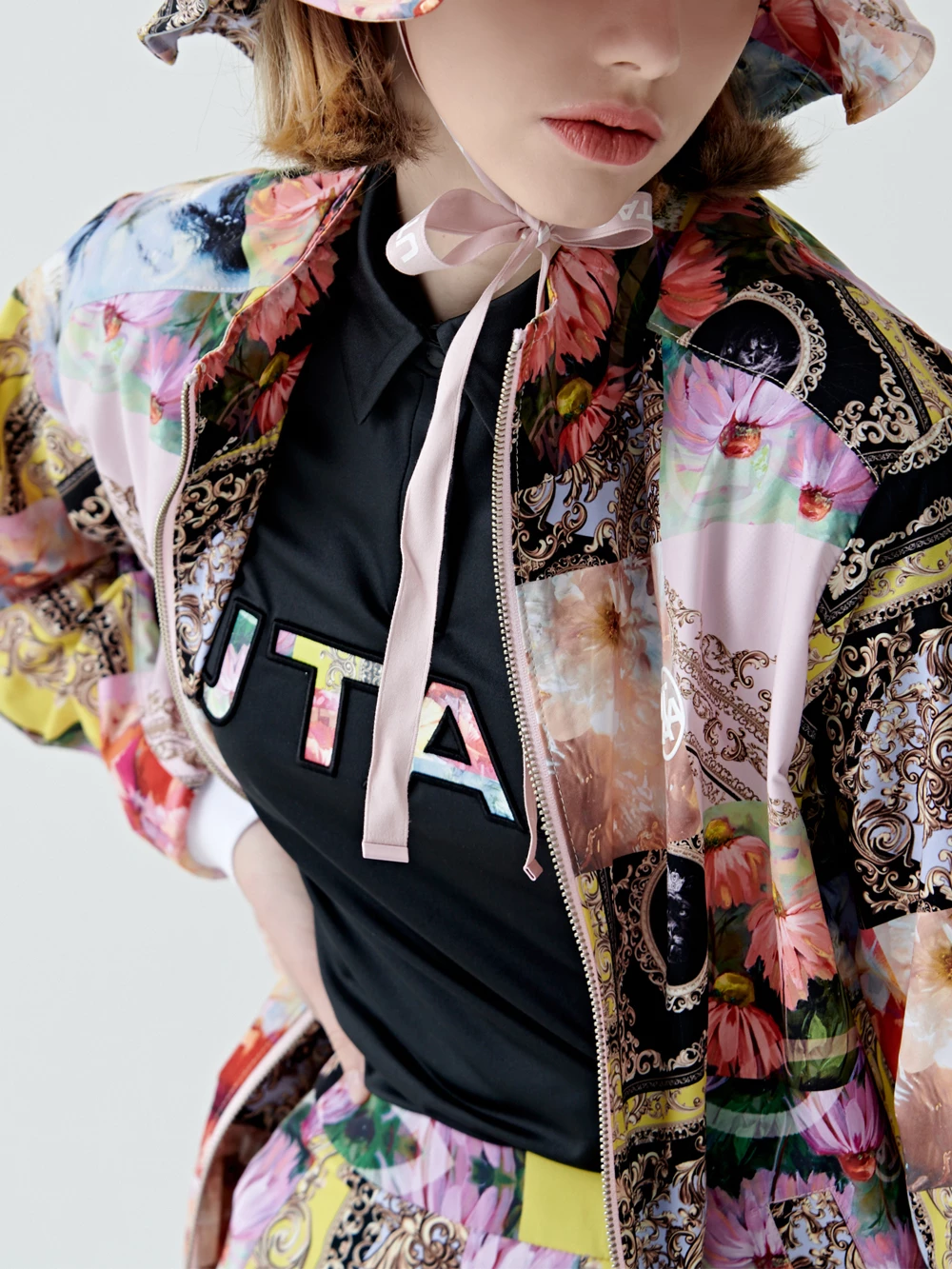 UTAA 2022 SS Blended Fabrics Studded Street Style With Jewels Co-ord (UB2TSF482) Black X Xs - Image 10