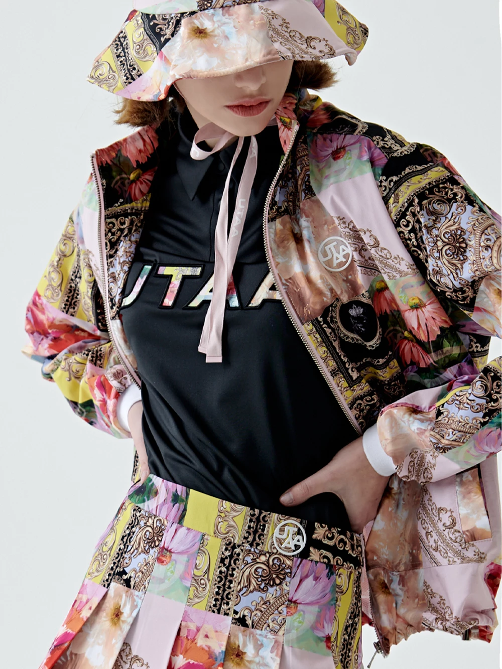 UTAA 2022 SS Blended Fabrics Studded Street Style With Jewels Co-ord (UB2TSF482) Black X Xs - Image 11