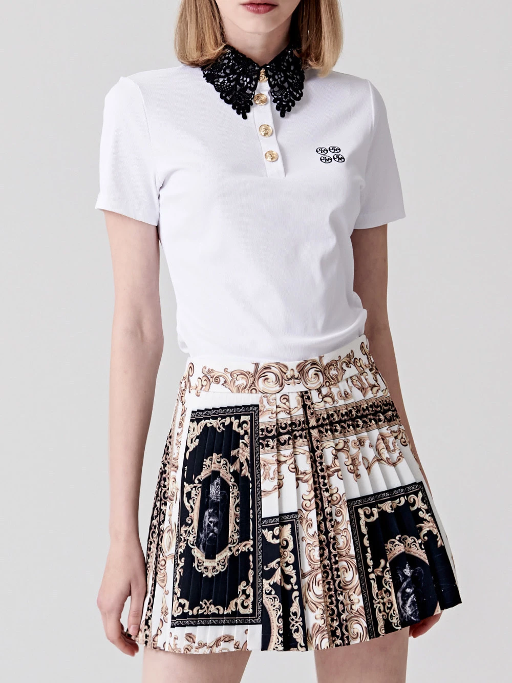UTAA 2022 SS Blended Fabrics Studded Street Style With Jewels Co-ord (UB2TSF484) White X M - Image 16