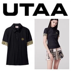 UTAA Blended Fabrics Street Style Oversized Asymmetry Neon Color Black X S