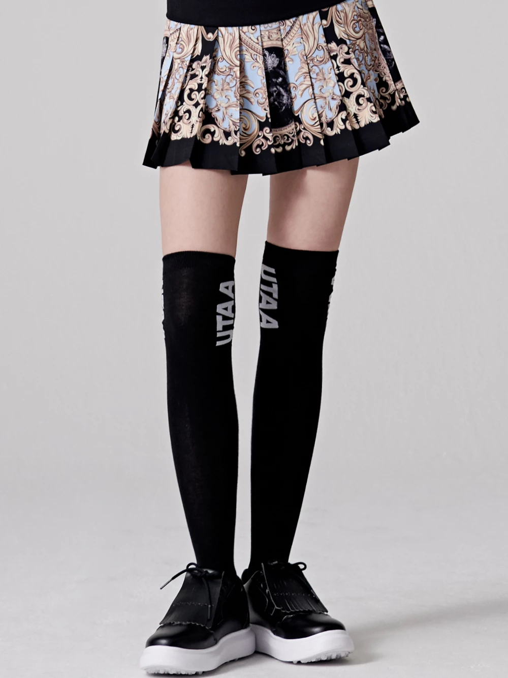 UTAA 2022-23FW Co-ord Socks & Tights (UB0GSF153BK) For Women Black Inventory Required Check X One Size - Image 5