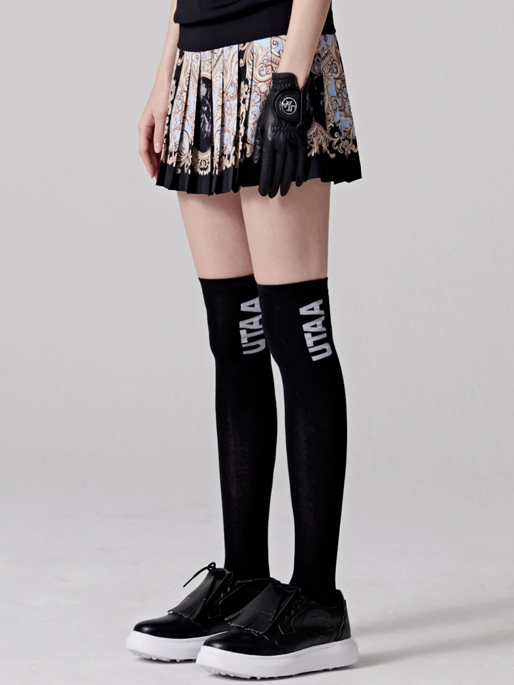 UTAA 2022-23FW Co-ord Socks & Tights (UB0GSF153BK) For Women Black Inventory Required Check X One Size - Image 6