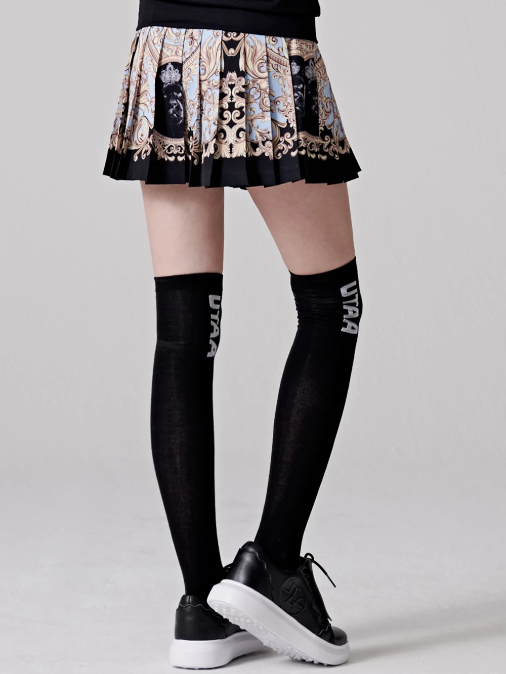 UTAA 2022-23FW Co-ord Socks & Tights (UB0GSF153BK) For Women Black Inventory Required Check X One Size - Image 8