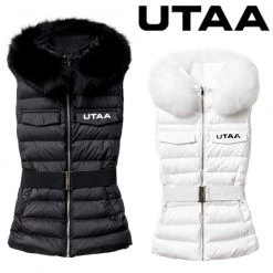 UTAA Blended Fabrics Street Style Shearling Asymmetry Loungewear Black X M