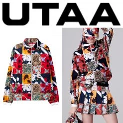 UTAA Blended Fabrics Street Style Oversized Co-ord Nylon Jacket Fiesta Pattern X S
