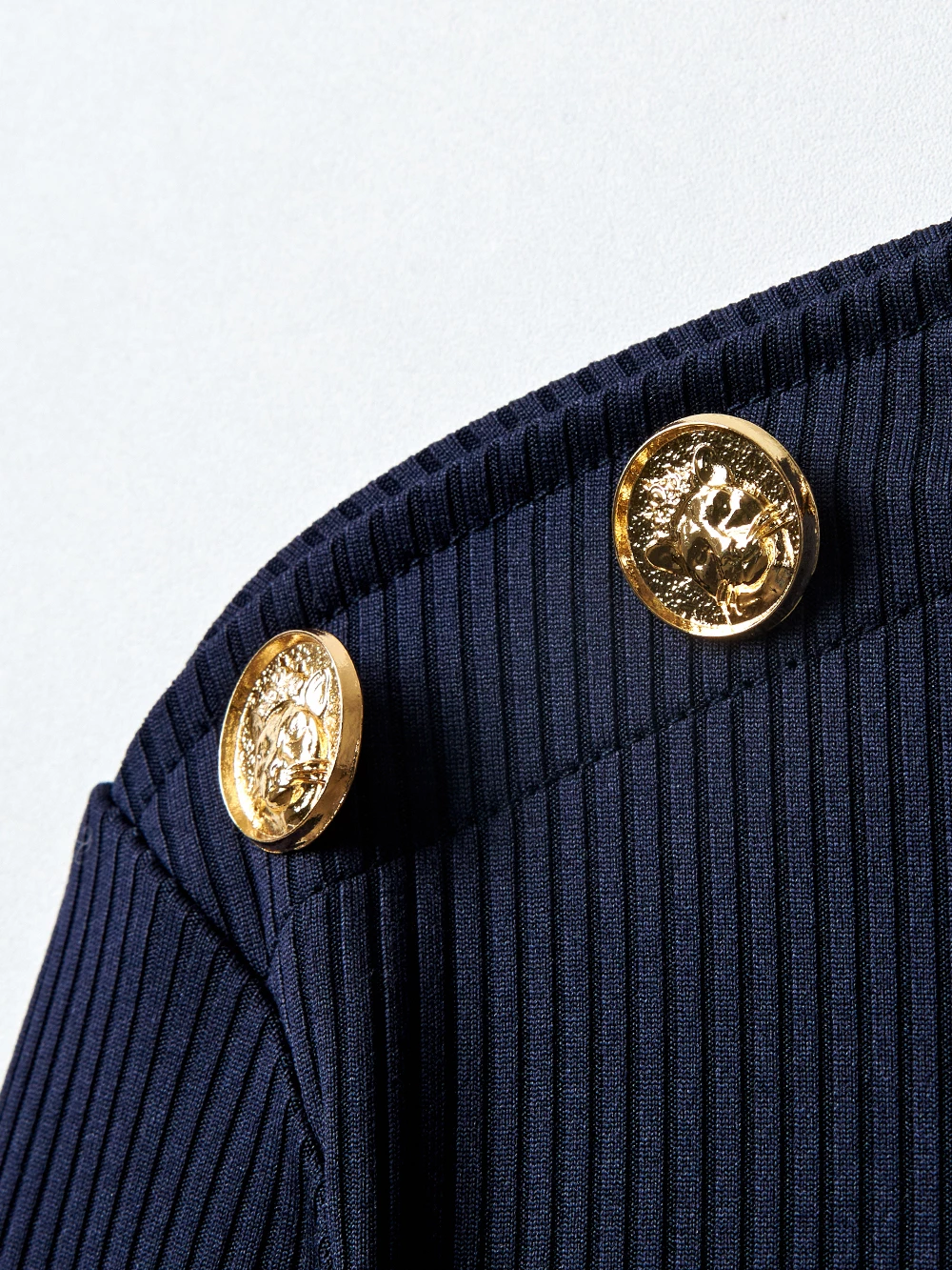 UTAA 2021 SS Blended Fabrics Street Style Asymmetry Neon Color Loungewear Navy X S - Image 5