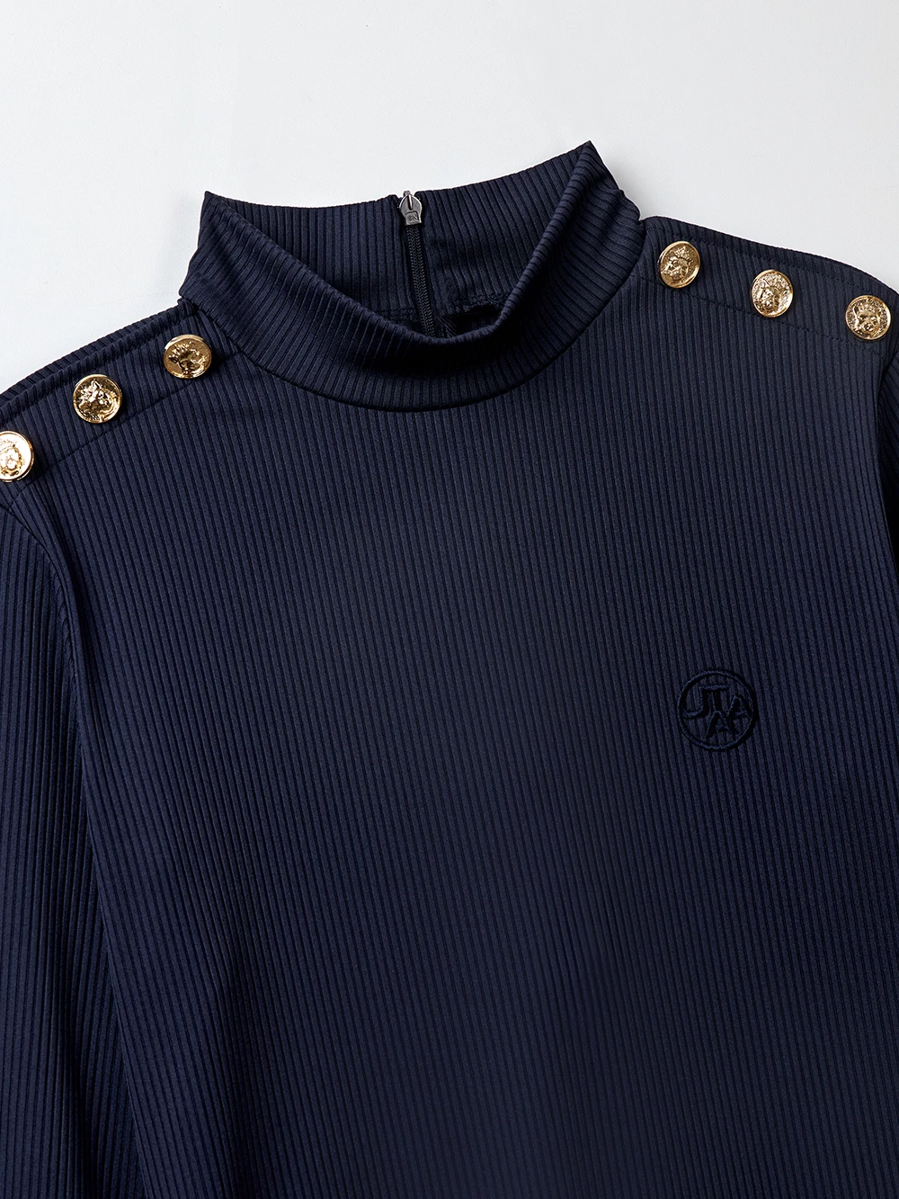 UTAA 2021 SS Blended Fabrics Street Style Asymmetry Neon Color Loungewear Navy X S - Image 6