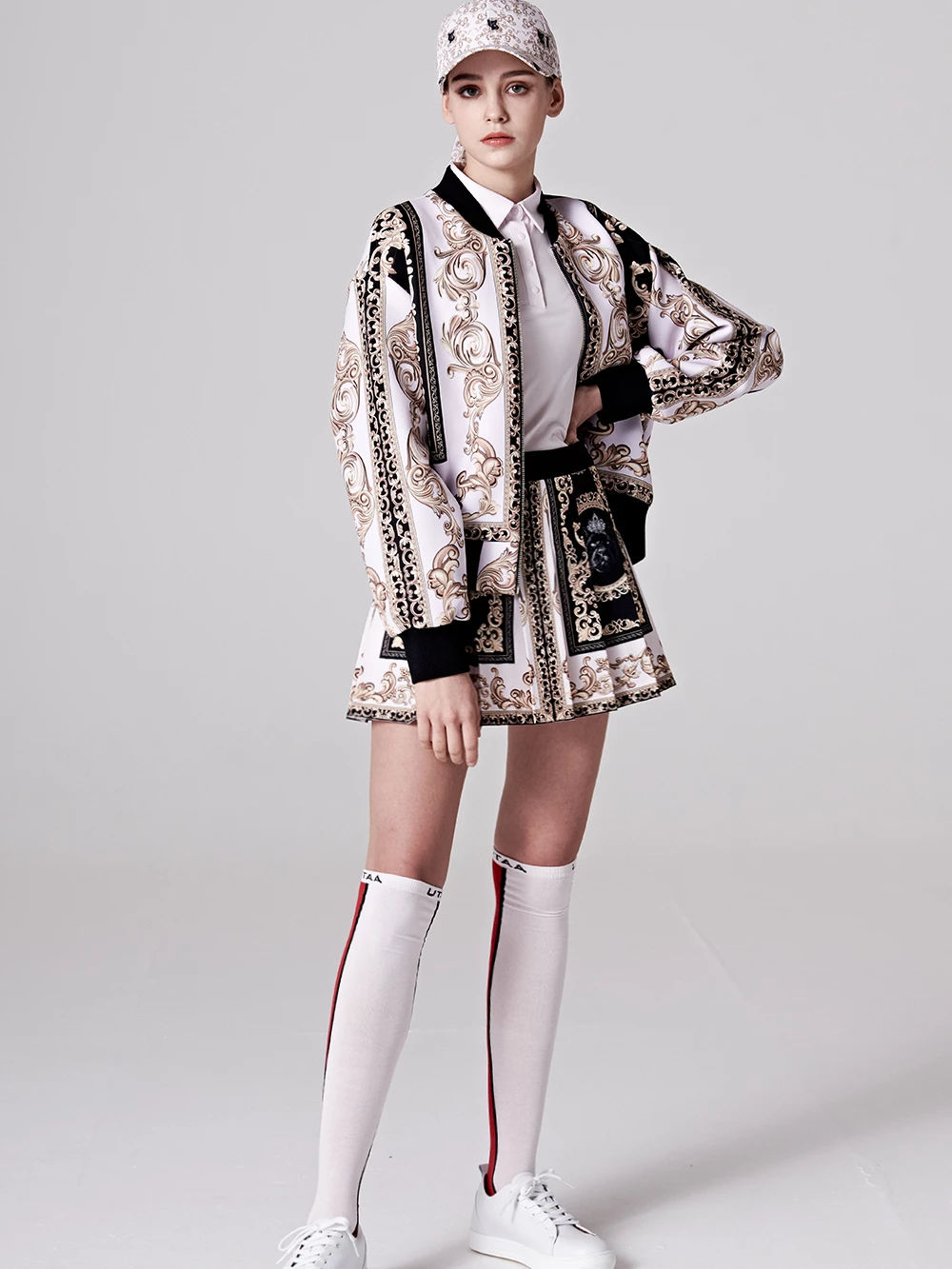 UTAA Blended Fabrics Street Style Oversized Co-ord Nylon Jacket Blue X S - Image 20