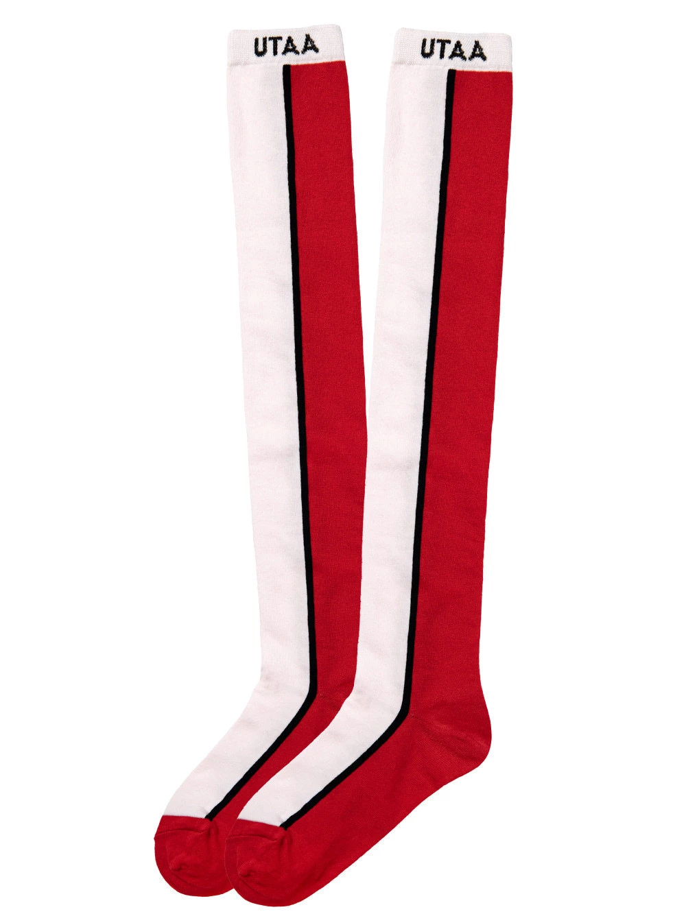 UTAA 2022-23FW Co-ord Socks & Tights (UB0GSF117RD) For Women Red/white Inventory Required Check X One Size - Image 2