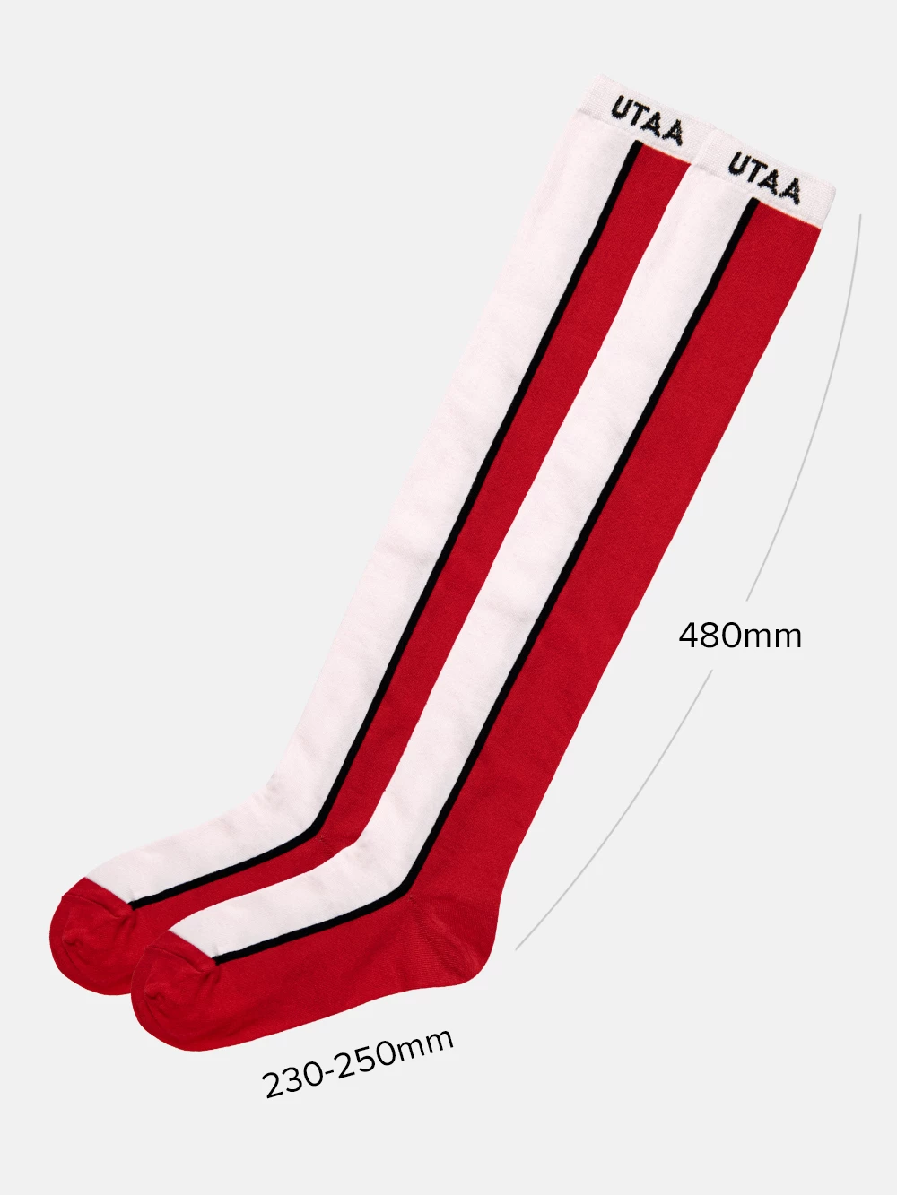 UTAA 2022-23FW Co-ord Socks & Tights (UB0GSF117RD) For Women Red/white Inventory Required Check X One Size - Image 14