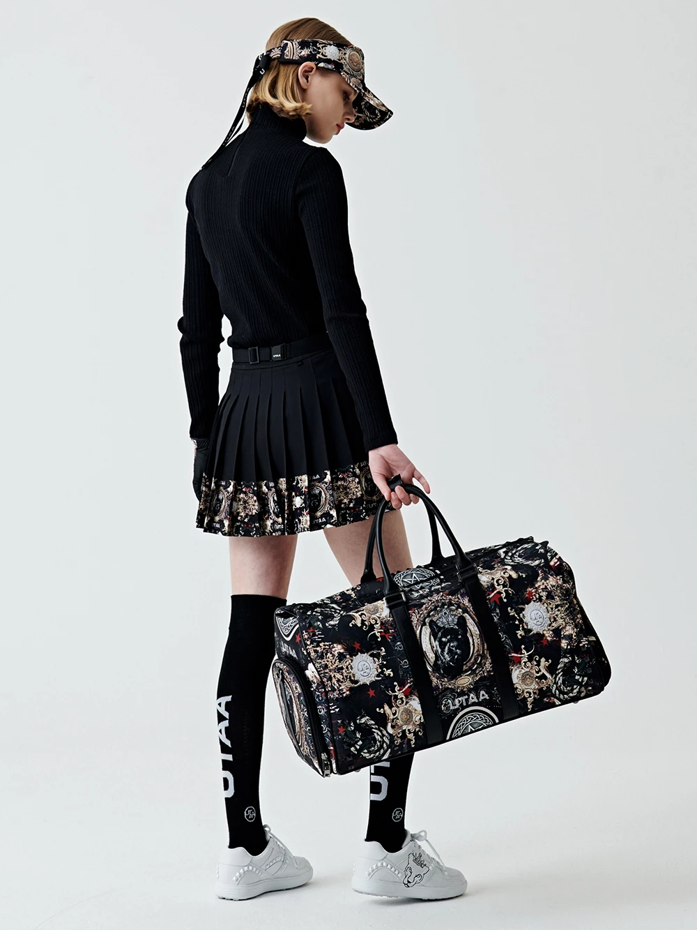 UTAA 2022-23FW Co-ord Neon Color Caps (UB0GCF142BK) For Women Black (inventory Check) X One Size - Image 12