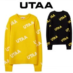 UTAA Blended Fabrics Street Style Asymmetry Neon Color Icy Color (UB1KTF113) Black X S
