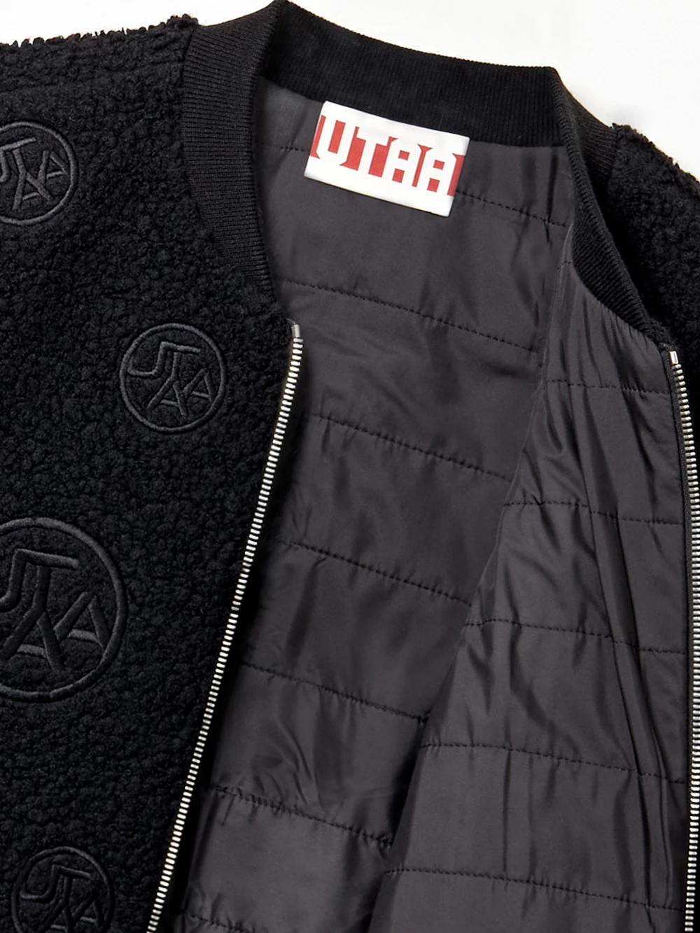 UTAA Blended Fabrics Street Style Shearling Asymmetry Loungewear Black X M - Image 7