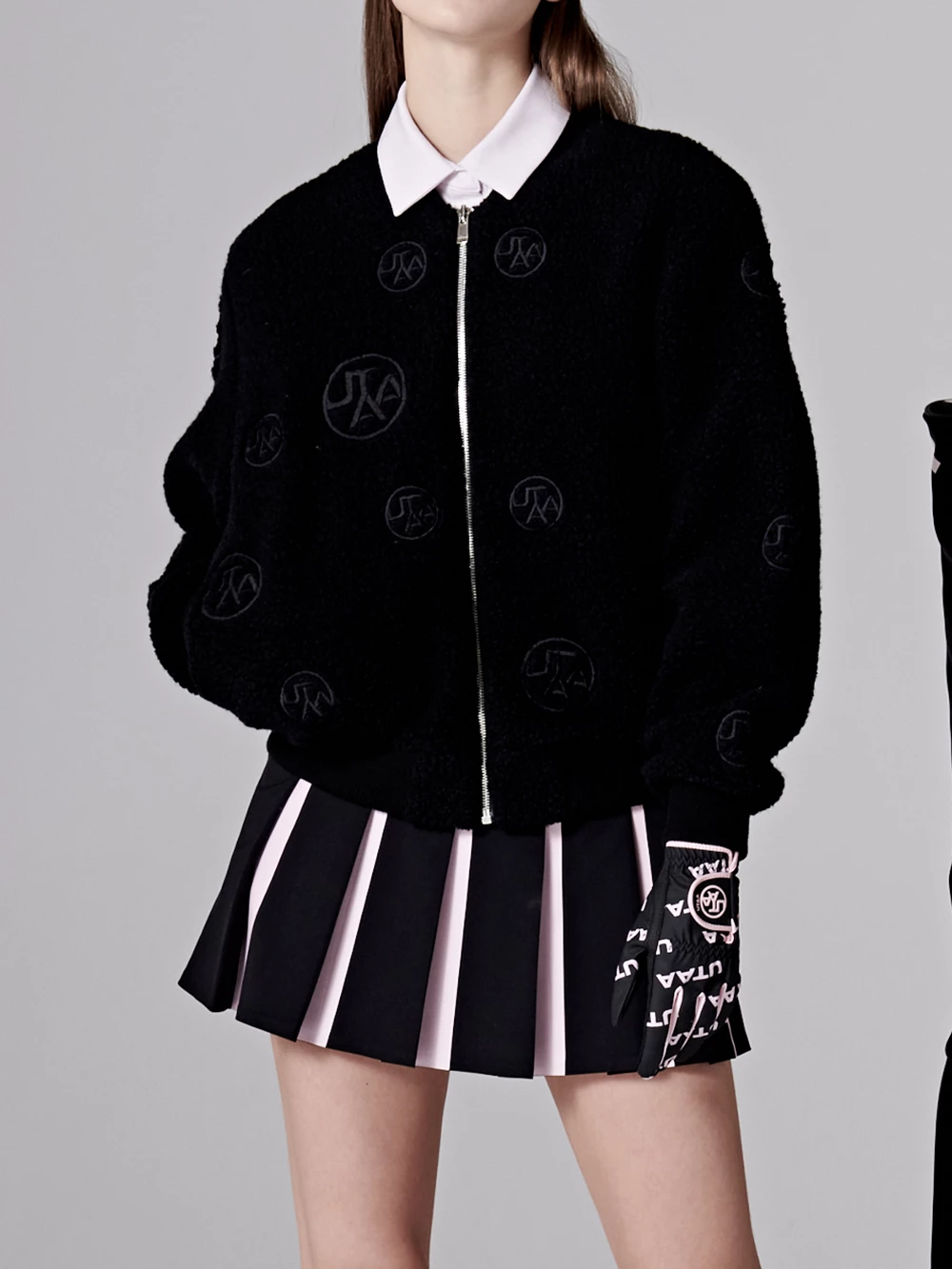 UTAA Blended Fabrics Street Style Shearling Asymmetry Loungewear Black X M - Image 13