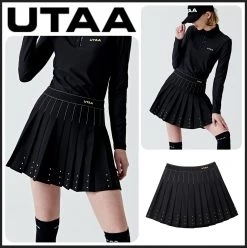 UTAA 2022 SS Blended Fabrics Studded Street Style Asymmetry Loungewear Black X M