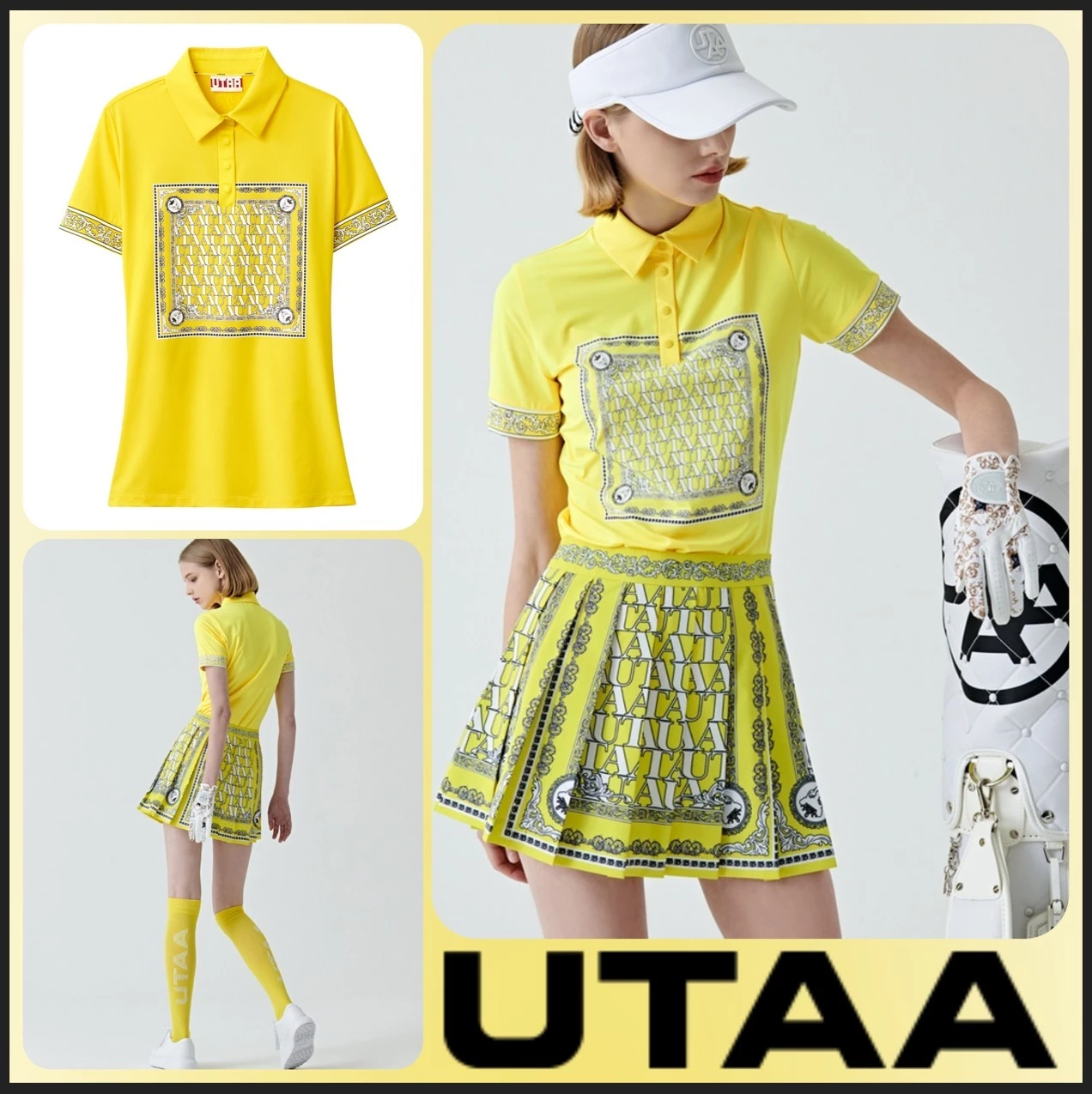 UTAA 2022 SS Blended Fabrics Street Style Asymmetry Neon Color Loungewear Yellow X S