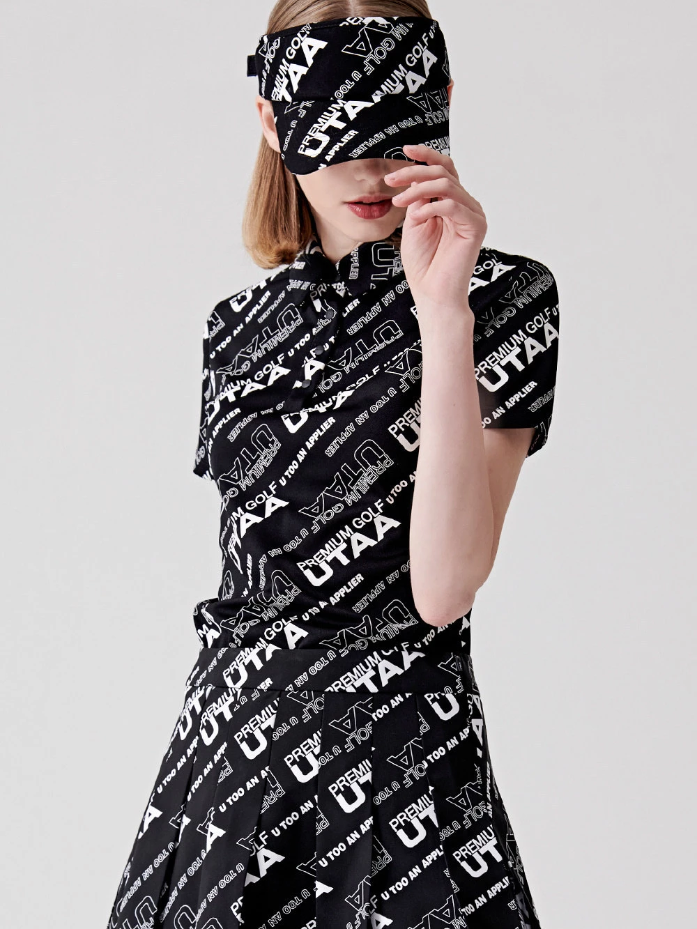 UTAA 2022 SS Blended Fabrics Studded Street Style With Jewels Co-ord (UB2TSF391) Black X M - Image 10