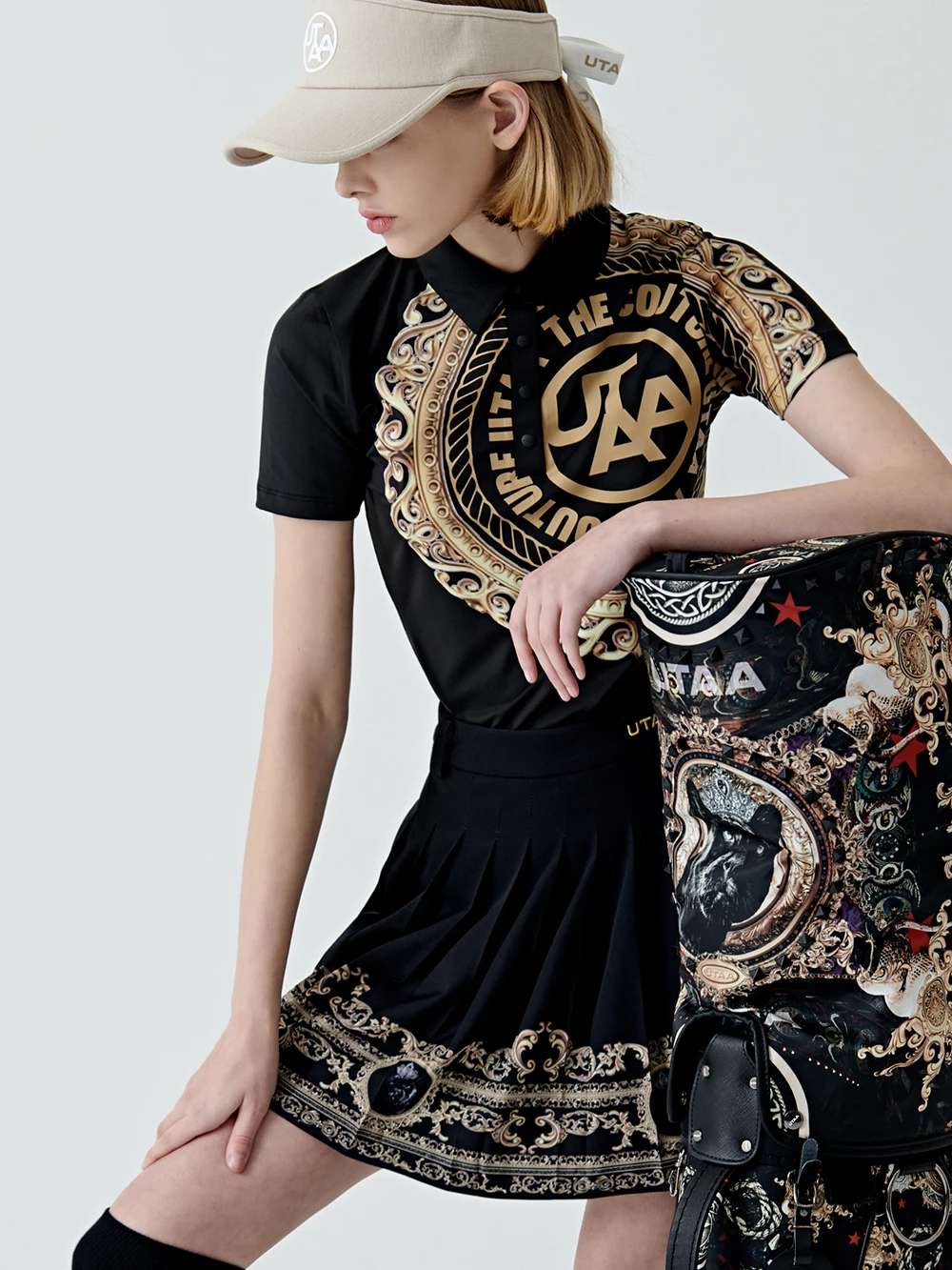 UTAA 2022 SS Blended Fabrics Studded Street Style With Jewels Co-ord (UB2TSF331) Black X Xs - Image 9