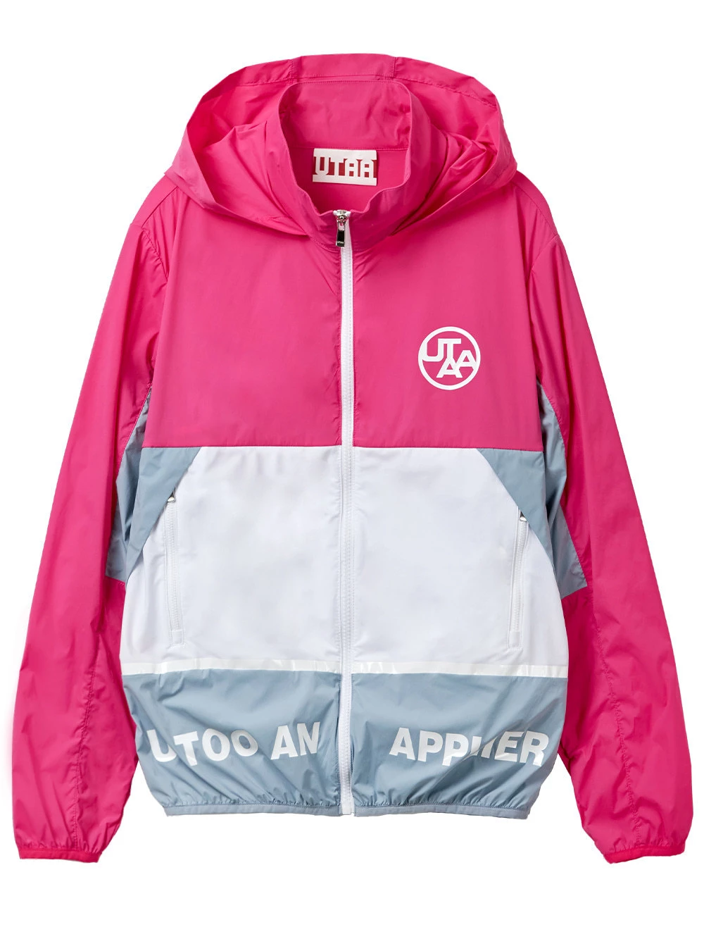 UTAA Blended Fabrics Street Style Oversized Co-ord Nylon Jacket Neon Pink X M - Image 2