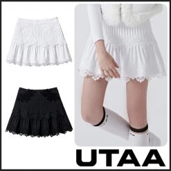 UTAA 2022 SS Blended Fabrics Studded Street Style Asymmetry Loungewear Black X M