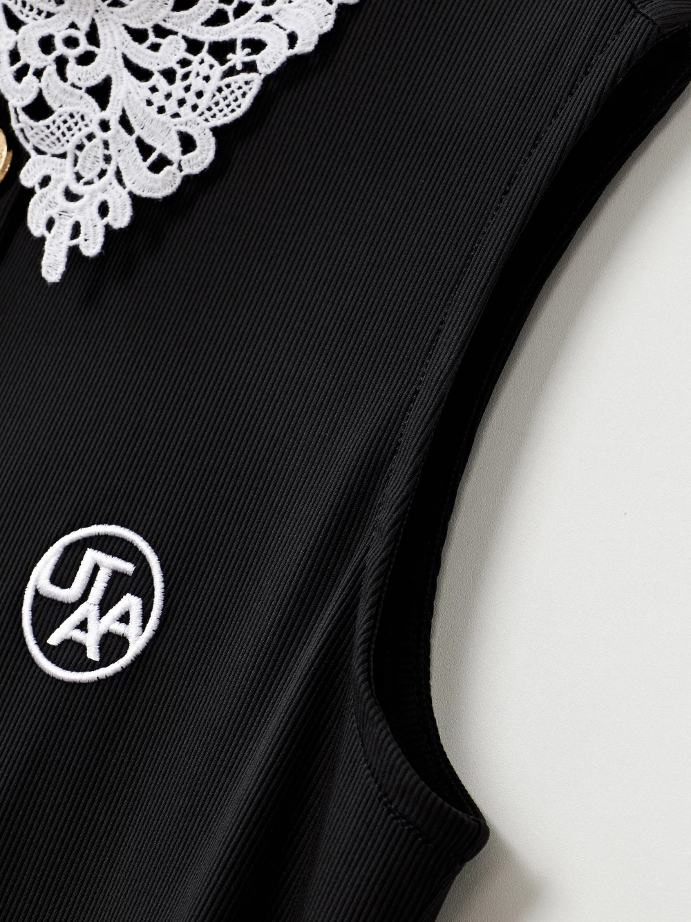 UTAA 2022 SS Blended Fabrics Studded Street Style With Jewels Co-ord (UB2TVF403) Black X Xs - Image 8