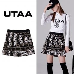 UTAA Blended Fabrics Street Style Asymmetry Neon Color Black X S