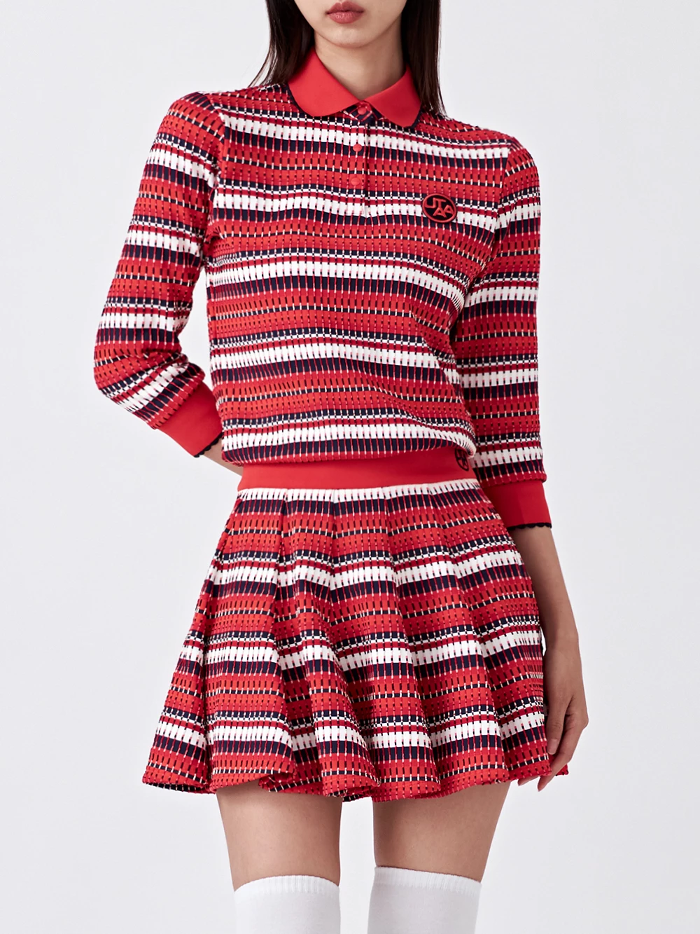 UTAA 2022 SS Blended Fabrics Studded Street Style With Jewels Co-ord (UB2TSF380) Red X Xs - Image 12