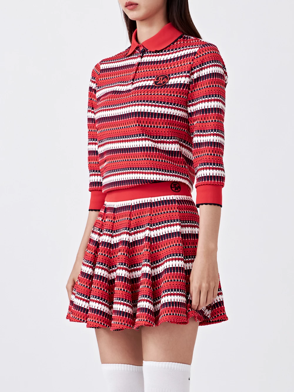 UTAA 2022 SS Blended Fabrics Studded Street Style With Jewels Co-ord (UB2TSF380) Red X Xs - Image 13