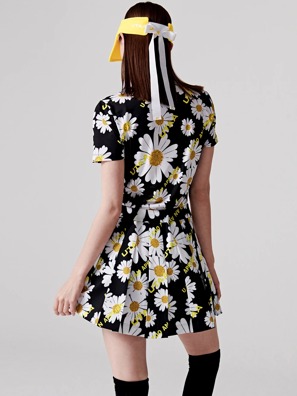 UTAA 2022 SS Blended Fabrics Street Style Co-ord Asymmetry Military (UB2SKF483) Black X M - Image 11