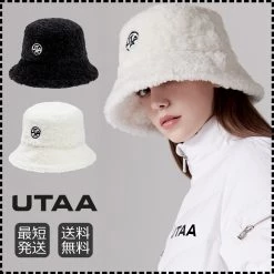 UTAA 2022-23FW Bucket Hats Shearling Wide-brimmed Hats (UA4GCF745BK UA4GCF745WH) For Women White (inventory Check Required) X One Size