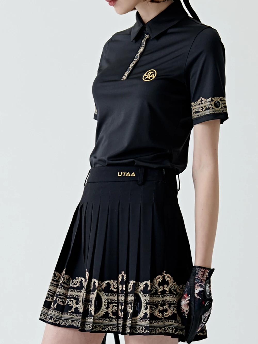 UTAA 2022 SS Blended Fabrics Studded Street Style With Jewels Co-ord (UB2TSF330) Black X Xs - Image 12