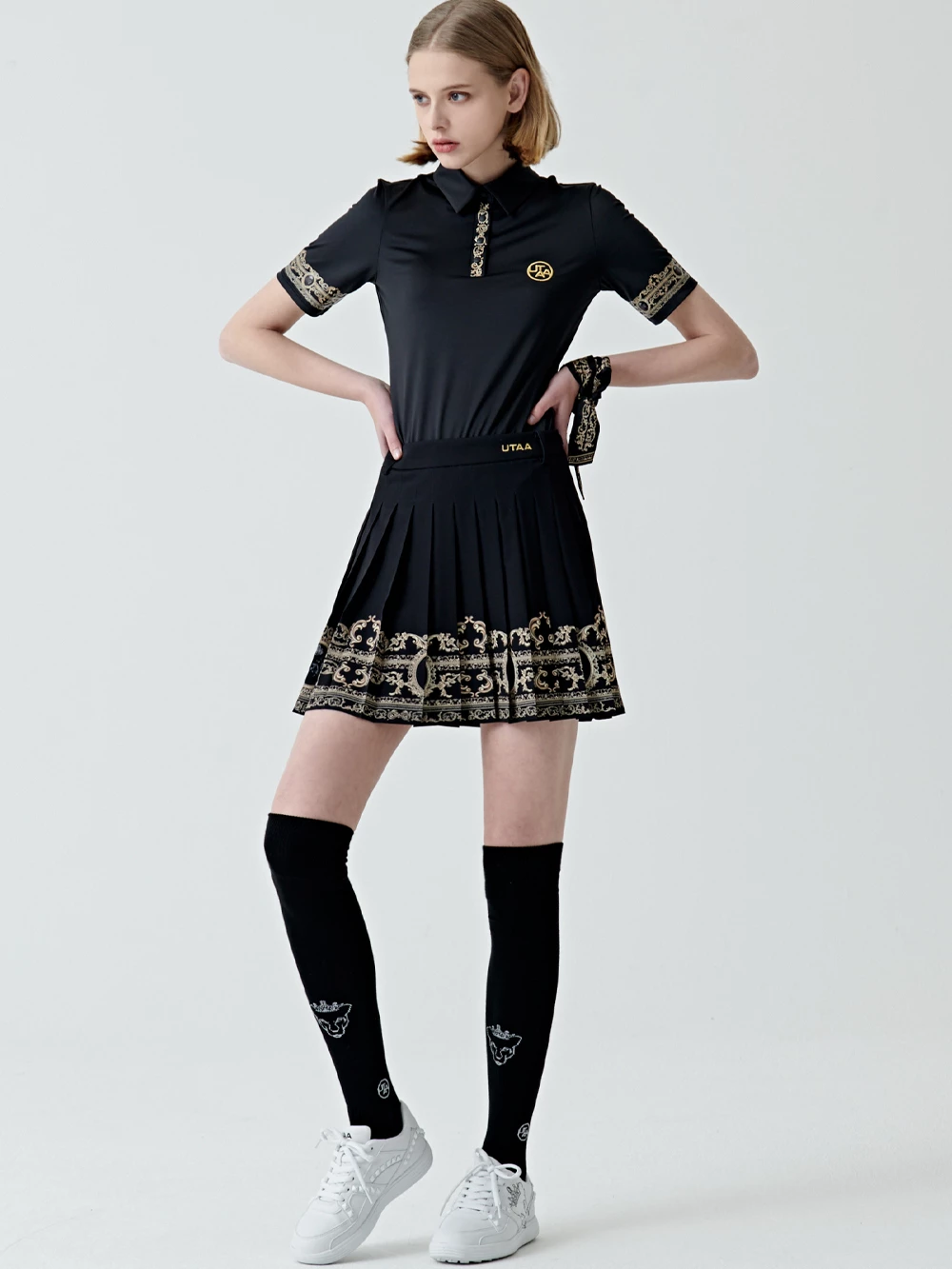 UTAA 2022 SS Blended Fabrics Studded Street Style With Jewels Co-ord (UB2TSF330) Black X Xs - Image 13