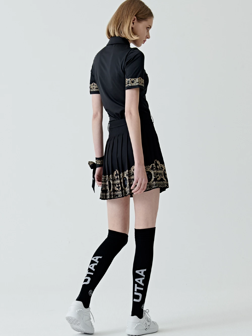 UTAA 2022 SS Blended Fabrics Studded Street Style With Jewels Co-ord (UB2TSF330) Black X Xs - Image 14