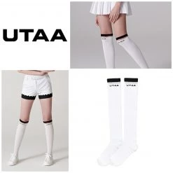 UTAA 2021-22FW Blended Fabrics Street Style Asymmetry Neon Color Sheer White X One Size