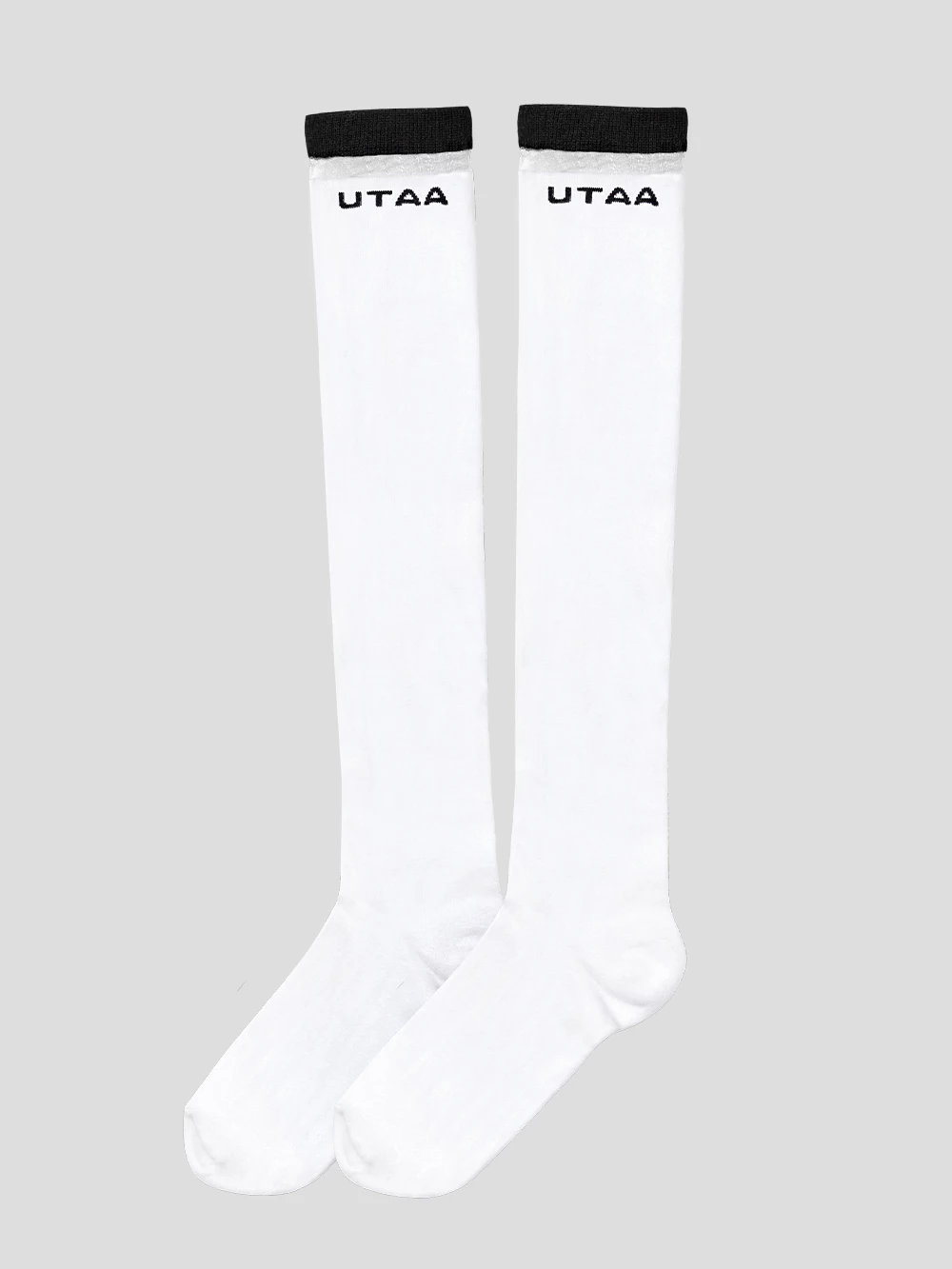 UTAA 2021-22FW Blended Fabrics Street Style Asymmetry Neon Color Sheer White X One Size - Image 2