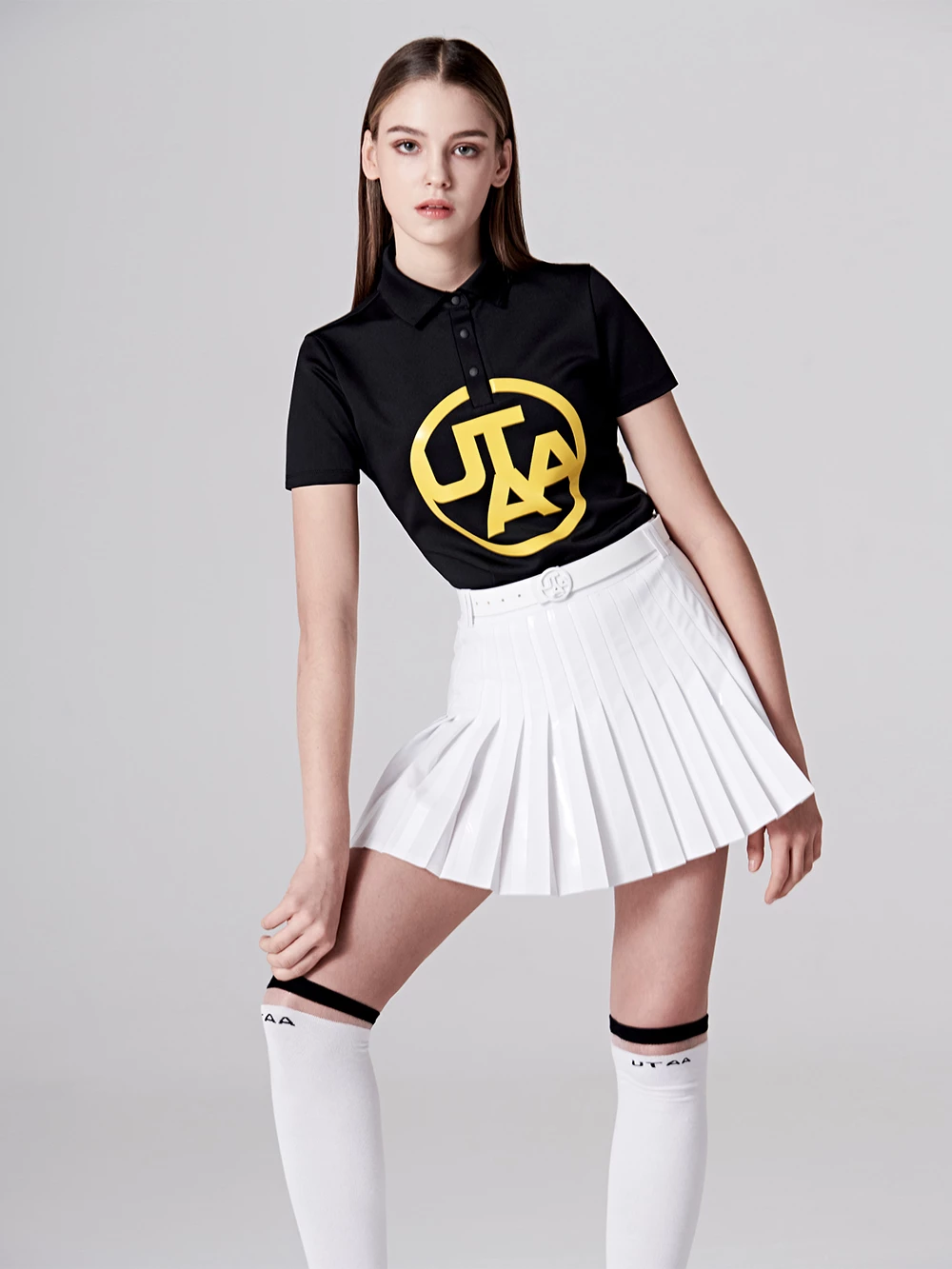 UTAA 2021-22FW Blended Fabrics Street Style Asymmetry Neon Color Sheer White X One Size - Image 7