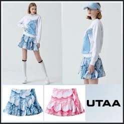 UTAA 2022 SS Blended Fabrics Studded Street Style Asymmetry Loungewear Light Pink X M