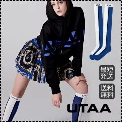 UTAA 2022-23FW Co-ord Socks & Tights (UB0GSF117BL) For Women Blue/white Inventory Required Check X One Size