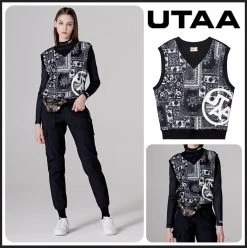 UTAA 2021 SS Blended Fabrics Street Style Asymmetry Neon Color Loungewear Black X S