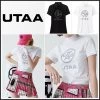 UTAA 2021 SS Blended Fabrics Street Style Asymmetry Neon Color Loungewear White X Xs