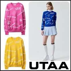 UTAA 2021 SS Blended Fabrics Street Style Asymmetry Neon Color Loungewear Pink X M