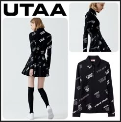 UTAA 2021 SS Blended Fabrics Street Style Asymmetry Neon Color Loungewear Black X M